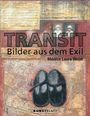 TRANSIT Bilder aus dem Exil, Mónica Laura Weiss. Illustration mit alten Dokumenten, Kinderschuhen und Kartenfragmenten.