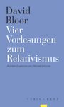 Grauer Schriftzug auf blauem Hintergrund: "David Bloor, Vier Vorlesungen zum Relativismus, TURIA + KANT".