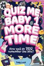 „Quiz Me Baby 1 More Time“, „How well do YOU remember the 90s?“, „Tony Loch“. Illustration mit 90er-Jahre-Motiven.