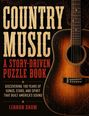 "Country Music: A Story-Driven Puzzle Book" in großen Buchstaben, daneben Gitarre in warmen Brauntönen. Autor: Lennon Shaw.