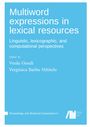 : Multiword expressions in lexical resources, Buch