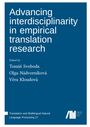 Blau-weiße Buchabdeckung: "Advancing interdisciplinarity in empirical translation research", herausgegeben von drei Editoren.