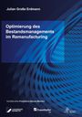 "Optimierung des Bestandsmanagements im Remanufacturing." Blaue, dynamische Muster mit Logos von Universitäten und Instituten.