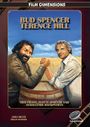 Oben: "BUD SPENCER TERENCE HILL". Unten: "VIER FÄUSTE, FLOTTE SPRÜCHE UND SCHALLENDE BACKPFEIFEN". Zwei Männer beim Armdrücken.