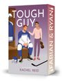 Oben steht "Tough Guy". Unten "Rachel Reid". Ein Eishockeyspieler sitzt, ein Mann mit Geige steht neben ihm, seine Hand auf seiner Schulter.