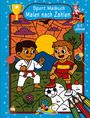 Josef Mickey Müller: Malen nach Zahlen Sport Malbuch für Jungen ab 5-7 Jahren mit 50 Ausmalbildern, Buch