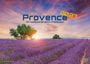 Provence 2027, Ein besonderes Stück Frankreich. Sonnenuntergang über einem Lavendelfeld und einem kleinen Steinhaus.