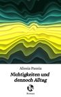„Nichtigkeiten und dennoch Alltag“, Alissia Passia. Wellige grüne und gelbe Farbverläufe, TN-Logo unten.