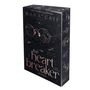 Buchcover mit der Aufschrift "the heartbreaker". In einer Brille ist ein Riss zu sehen. Text: "Moral stand mir nie im Weg".