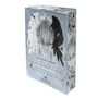 Aufschrift: "The Devil's Origin - Lightbringer" von Angelina Blosfeld. Darstellung eines Thrones mit schwarzen und weißen Flügeln.