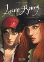 "Anne Bonny", "Die Wölfin der Karibik", Buch 2. Zwei Frauen mit entschlossenem Blick, Piratenhüte, eine mit roten Haaren.