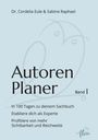 Titel: Autoren Planer. Untertitel: In 100 Tagen zu deinem Sachbuch. Illustration: Herzform-Hintergrund.