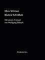 Stirner Max: Kleine Schriften, Buch