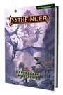 "Zweite Edition, Pathfinder, Kernregeln: Monster 2." Eine Illustration zeigt Dinosaurier und eine mystische Kreatur.