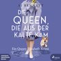 "Die Queen, die aus der Kälte kam" von SJ Bennett; eine Frau hält Blumen, daneben ein Corgi-Hund.