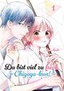 "Du bist viel zu frech, Chigaya-kun!" Illustration eines Paares, der Junge lehnt sich an das Mädchen, beide tragen helle Kleidung.