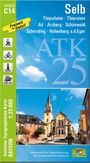 ATK25 C14, Selb, Freizeit im Detail. Orte: Thiersheim, Thierstein, Aš, Arzberg. Bayerische Karte mit Kirche.