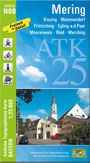 ATK25 N09: Mering, Kissing, Freizeit im Detail. Amtliche Topographische Karte Bayern 1:25 000. Bild einer Kirche.