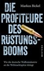 "Die Profiteure des Rüstungsbooms" von Markus Bickel. Illustration einer Patrone vor schwarzem Hintergrund.