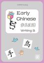 Text: Early Chinese, 少儿汉语, Writing B. Illustration: Ein Panda mit Luftballons. Zwei blaue Vögel und eine Hand.