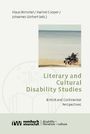 Texte: "Klaus Birnstiel / Harriet Cooper / Johannes Görbert (eds.), Literary and Cultural Disability Studies, British and Continental Perspectives." Unten links ein Logo von "transcript wissenschaft". Darunter "disability – literature – culture". Foto: Strand mit Rollstuhl.