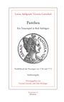 Titel: "Panthea", Drama in fünf Akten. Illustration: Antike Münze mit Profil einer Frau. Herausgeber: Victoria Gutsche, Dirk Niefanger.