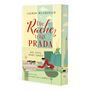 „Die Rache trägt Prada. Der Teufel kehrt zurück“. Illustration: High Heels, Brille, Tasche und Skyline im Hintergrund.
