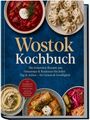 Cover eines Kochbuchs mit osteuropäischen Gerichten, darunter Borschtsch, Teigtaschen und gefüllte Weinblätter.