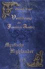 „Verführung in Justitias Antlitz“, „Mystische Highlander“. 

Blaue Oberfläche mit goldenen Ornamenten.
