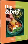 „Dip & Drip“ Buch von Thomas Ortler, Fotografie: Udo Bernhart. Teller mit Oliven und Brot, Basilikumblatt.