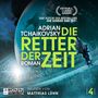 "Arthur C. Clarke Award. Adrian Tchaikovsky Die Retter der Zeit. Gelesen von: Matthias Lühn. Rōnin Hörverlag. 4."

Eine raumähnliche, außerirdische Landschaft mit einem Raumschiff.