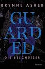 „GUARDED“ von Brynne Asher. Die Beschützer, Roman. Dekorative florale Illustration im Hintergrund.