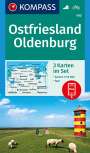 : KOMPASS Wanderkarten-Set 410 Ostfriesland, Oldenburg (3 Karten) 1:50.000, KRT