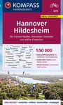 : KOMPASS Fahrradkarte 3215 Hannover, Hildesheim 1:50.000, KRT