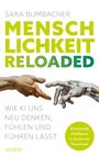 „Menschlichkeit Reloaded: Wie KI uns neu denken, fühlen und führen lässt.“ Illustration von menschlicher und roboter Hand.