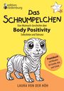 "Das Schrumpelchen" – Mutmach-Geschichte über Body Positivity. Illustration: knuffige Kreatur auf gelbem Hintergrund.