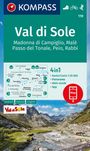 KOMPASS Wanderkarte 119 Val di Sole, Madonna di Campiglio, Malè, Passo del Tonale, Peio, Rabbi 1:35.000, KRT