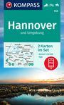 : KOMPASS Wanderkarten-Set 848 Hannover und Umgebung (2 Karten) 1:50.000, KRT