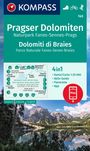 : KOMPASS Wanderkarte 145 Pragser Dolomiten, Naturpark Fanes-Sennes-Prags, Dolomiti di Braies, Parco Naturale Fanes-Senes-Braies 1:25.000, KRT