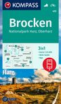 : KOMPASS Wanderkarte 455 Brocken, Nationalpark Harz, Oberharz 1:25.000, KRT