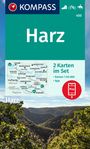 : KOMPASS Wanderkarten-Set 450 Harz (2 Karten) 1:50.000, KRT