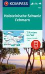 KOMPASS Wanderkarten-Set 740 Holsteinische Schweiz, Fehmarn (2 Karten) 1:40.000, KRT