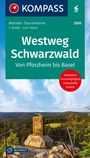 : KOMPASS Wander-Tourenkarte Westweg Schwarzwald 1:50.000, KRT