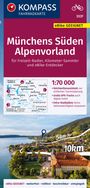 : KOMPASS Fahrradkarte 3337 Münchens Süden, Alpenvorland 1:70.000, KRT