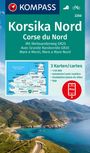 : KOMPASS Wanderkarten-Set 2250 Korsika Nord, Corse du Nord, Weitwanderweg GR20 (3 Karten) 1:50.000, KRT