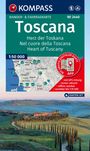 KOMPASS Wanderkarten-Set 2440 Toscana, Herz der Toskana, Nel cuore della Toscana, Heart of Tuscany (4 Karten) 1:50.000, KRT