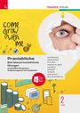 "Come grow with me", "Praxisblicke", "Betriebswirtschaftliche Übungen", Illustrationen, Auge blickt durch Papier.