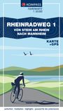 : KOMPASS Fahrrad-Tourenkarte Rheinradweg 1 1:50.000, Buch