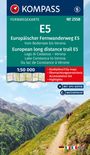 : KOMPASS Wander-Tourenkarte Europäischer Fernwanderweg E5 Alpenüberquerung vom Bodensee bis Verona 1:50.000, Buch