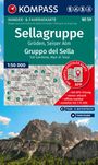 KOMPASS Wanderkarte 59 Sellagruppe, Gröden, Seiser Alm / Gruppo del Sella, Val Gardena, Alpe di Siusi 1:50.000, KRT